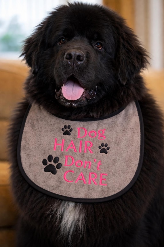 Large Breed Dog Bib: Absorbent Terry Towel, Newfoundland Style