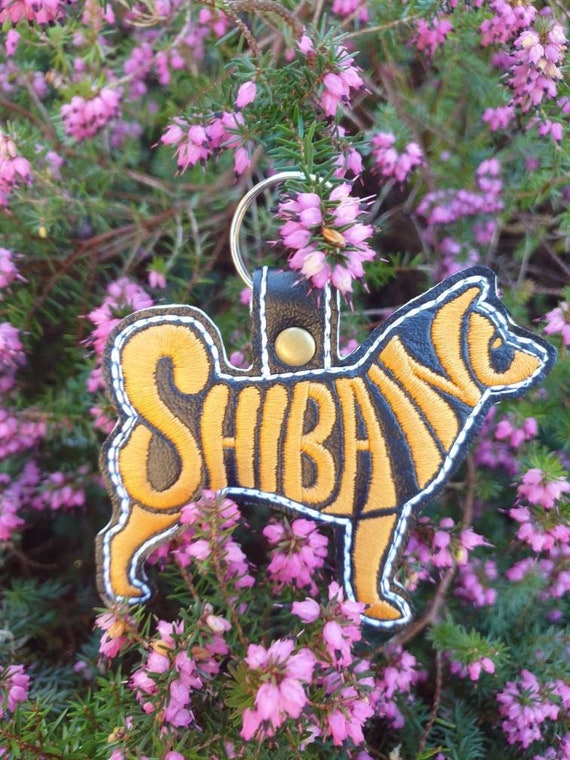 Shiba Inu embroidered keyring ,key fob, key chain, embroidered keyring, Shiba Inu keyring ,Shiba lover , Shiba Inu gift