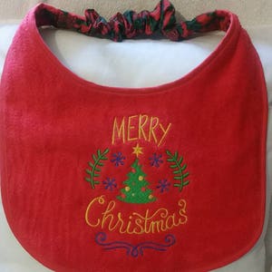 Dog Bib ,Large drool ,slobber dog bib, newfoundland dog ,St Bernard ,merry christmas dog bib ,