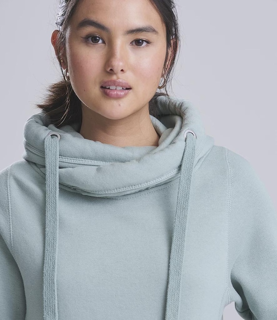 Personalized Embroidered Cross Neck Hoodie: Custom Logo Unisex Sweatshirt