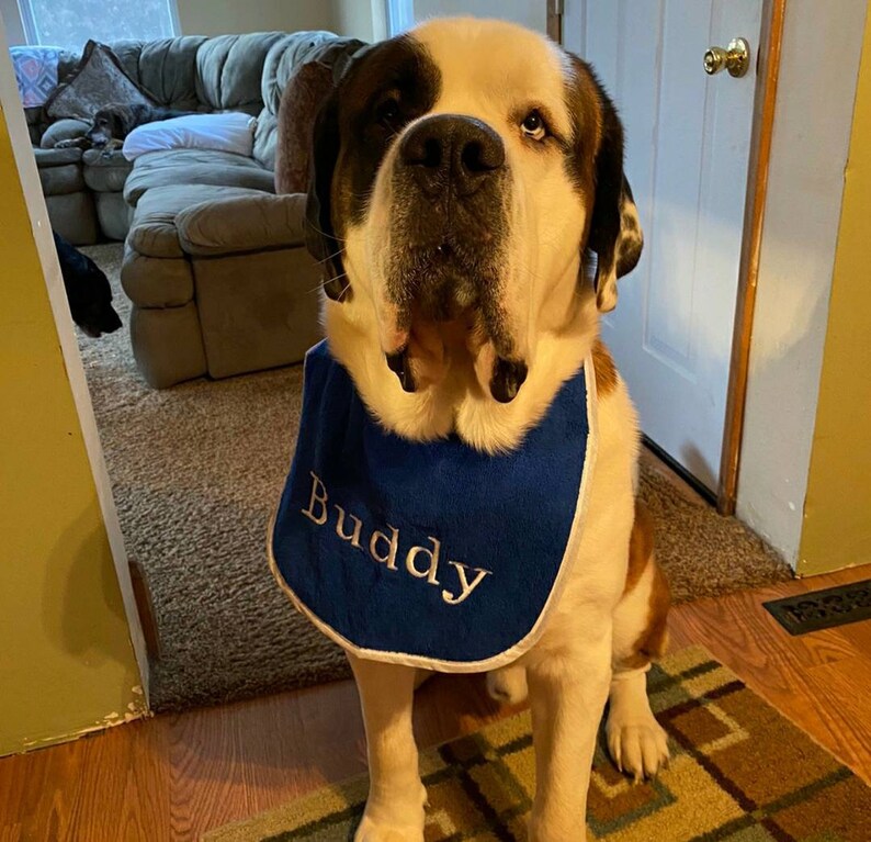 Large drool slobber dog bib newfoundland St Bernard Etsy
