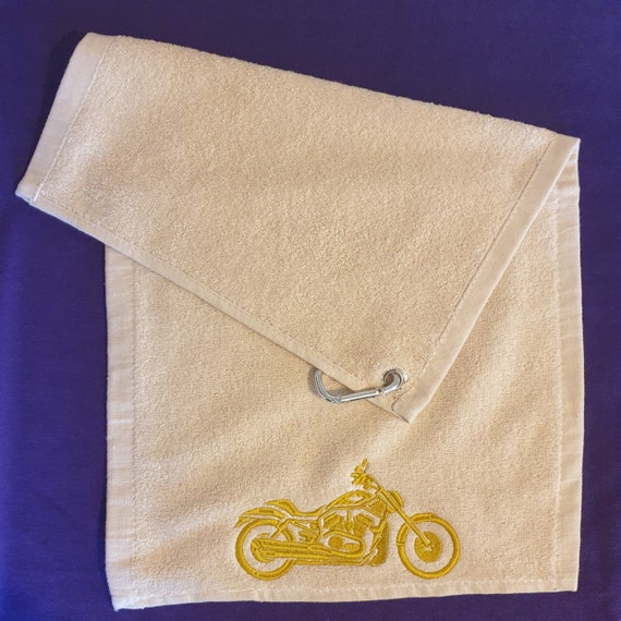 Motorbike Custom Golf Towel, Personalized Towel ,Motorbike Towel, Golf Towel
