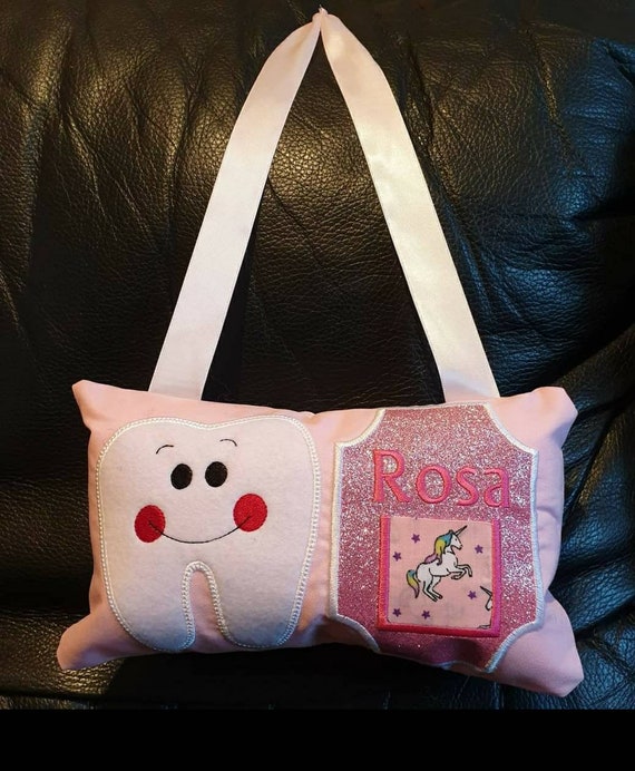 Tooth Fairy pillow, door hanger ,childs cushion, personalised with name, tooth fairy ,