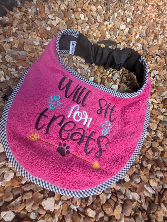 Large Breed Dog Bib: Absorbent Terry Towel, Police Dog Design