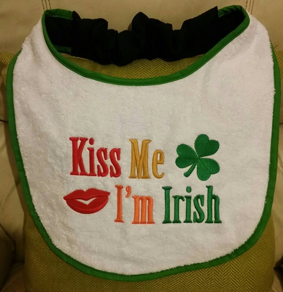 Dog Bib ,Large drool slobber dog bib newfoundland St Bernard etc kiss me im irish