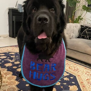 Dog Bib ,Large Breed dog bib Newfoundland Bib St Bernard Bib Large Dog Slobber bib Big dog bib drool bib image 6