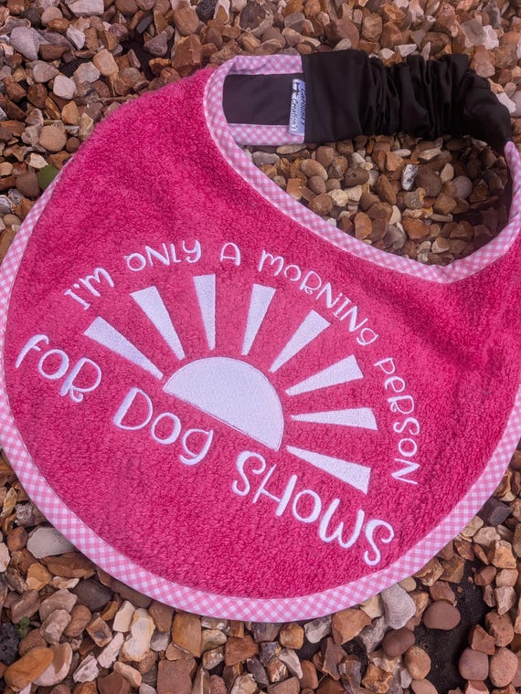 Large Breed Dog Bib: Absorbent Terry Towel, Police Dog Design