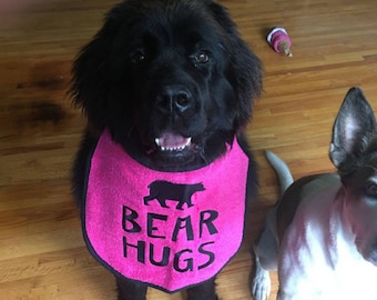 Dog Bib ,Large Breed dog bib- Newfoundland Bib - St Bernard Bib - Large Dog Slobber bib - Big dog bib - drool bib