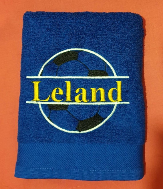 Personalized Football hand Towel, Gym Towel , Personalised Towel ,Sports Towel