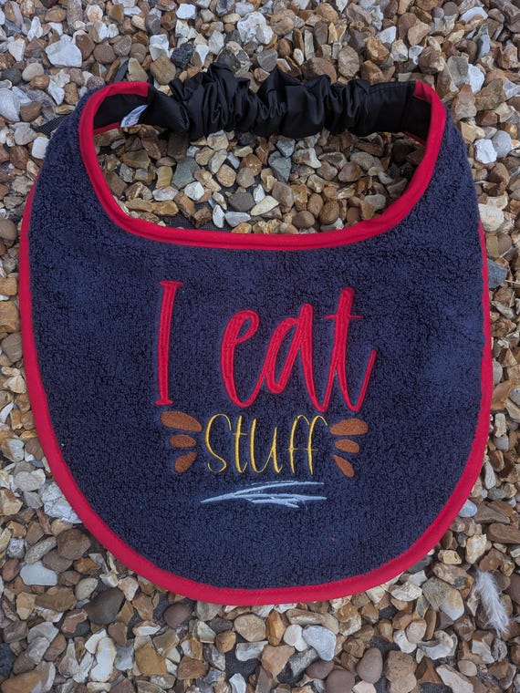 Large Breed Dog Bib: Absorbent Terry Towel, Police Dog Design