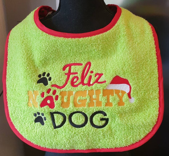Dog Bib ,Large drool slobber dog bib, newfoundland bib,St Bernard bib, christmas bib , large drool bib ,