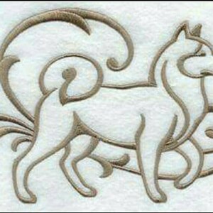 Bath towel embroidered with fancy Akita, Akita bath towel , dog towel , gift , Akita
