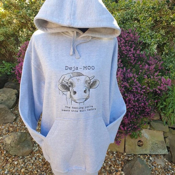 Embroidered quality hoodie   Funny saying , Embroidered saying , Hoodie funny saying , Funny Cow Hoodie ,