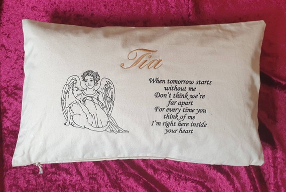 Pet memorial cushion cover , pet loss , personalised pet loss cushion cover . Pet loss gift.