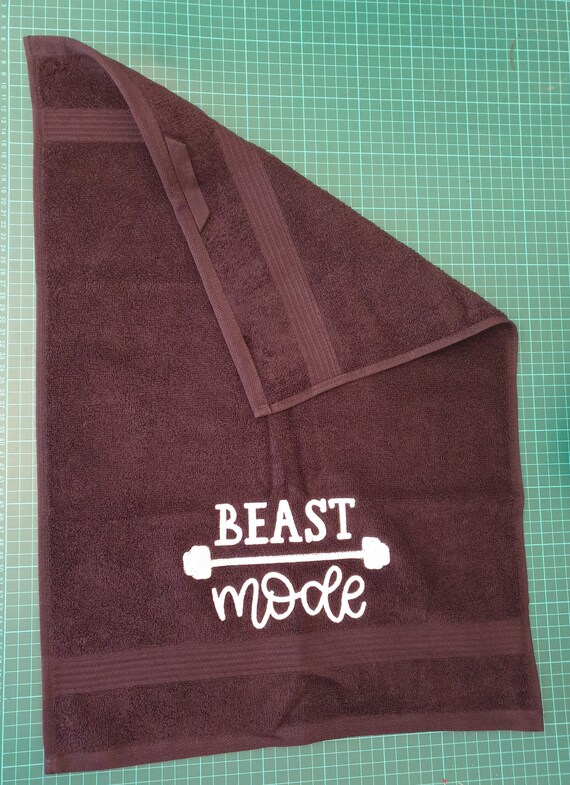 Embroidered  Gym Towel . Gym  Towel ,Embroidered towel , Gym workout towel , Beast Mode