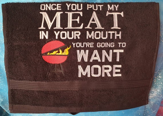 Funny BBQ Towel,Tea towel ,BBQ, guest towel, gift summer, wedding gift ,new home, engagement retirement birthday Christmas, BBQ Towel ,Dad