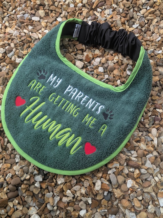 Large Breed Dog Bib, Newfoundland, Terry Towel, Embroidered