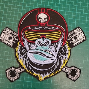 Large Gorilla Patch , Iron On Patch , Embroidered Patch , Sew On Patch ,