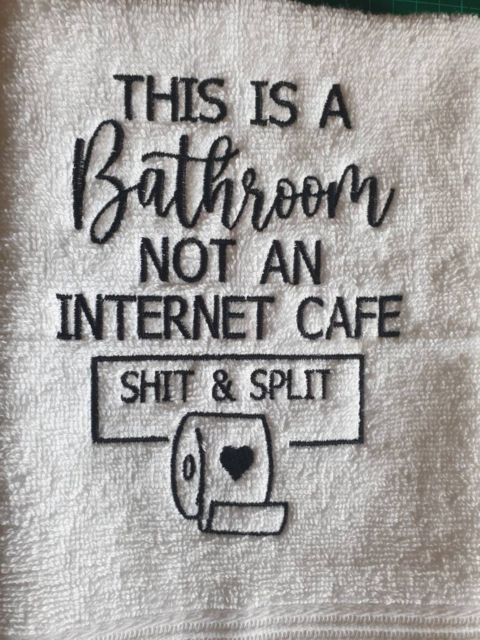 Restroom Hand Towel Hand Towel Bathroom Funny Saying Etsy