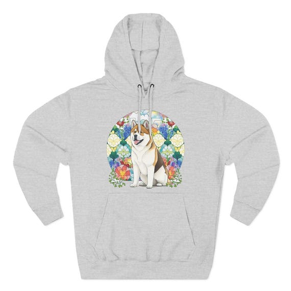 Akita Floral Dog Hoodie, Pet Lover Hoodie, Cute Animal Gift, Perfect for Dog Owners, Spring Fashion