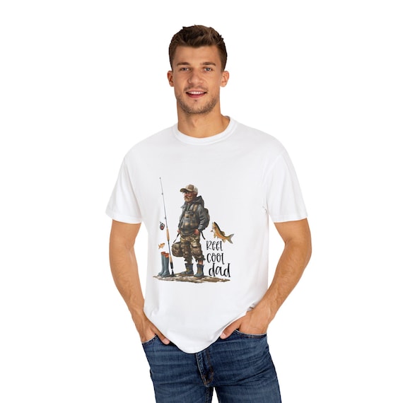Reel Cool Dad Fishing T-Shirt - Perfect for Father's Day, Fishing Enthusiasts, Outdoor Dads, Gift for Dad, Funny Fishing Tee