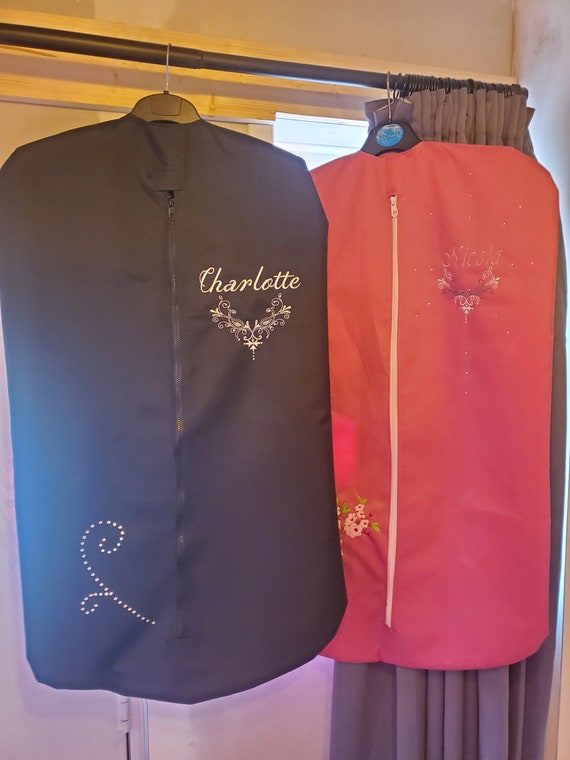 Personalized Embroidered Garment Bag: Waterproof Suit Carrier