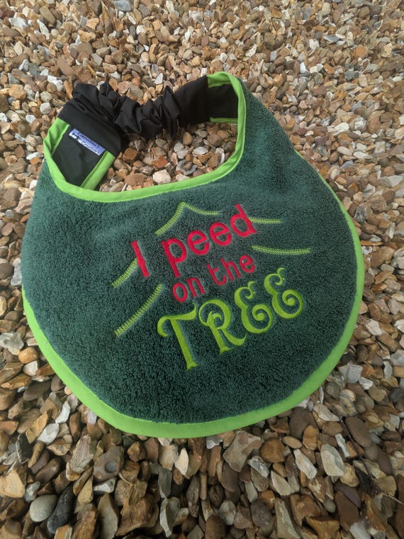 Large Breed Dog Bib: Absorbent Terry Towel, Police Dog Design