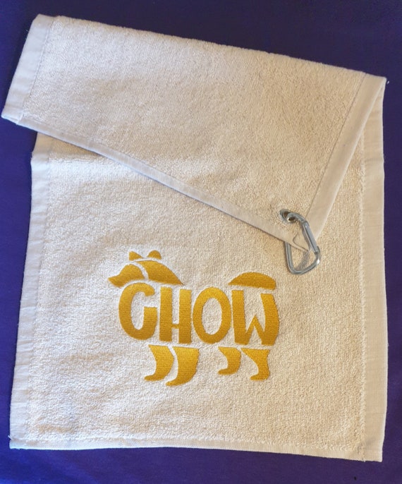 Chow Custom Golf Towel, Personalized Pet towel, Personalize with pets name Gift, chow drool cloth, chow golf.