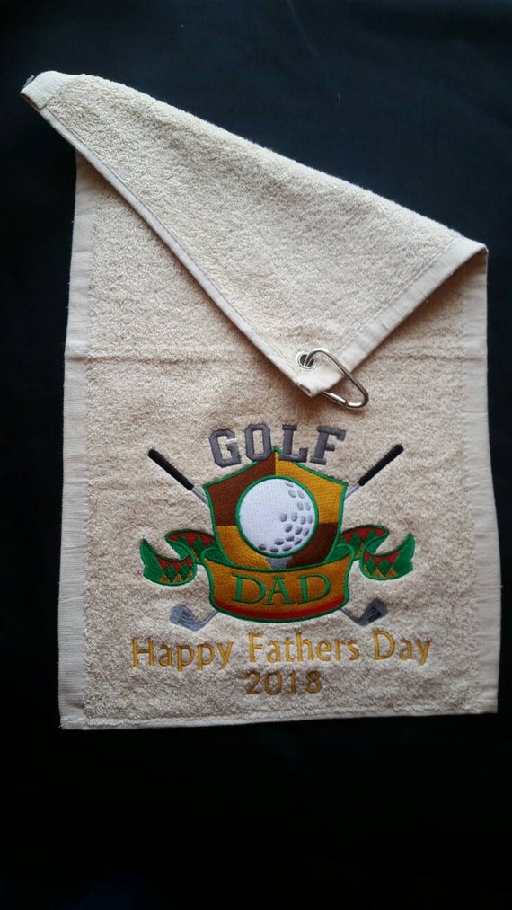 Fathers Day Gift Custom Golf Towel Personalised Golf Towel Monogrammed Gift for dad