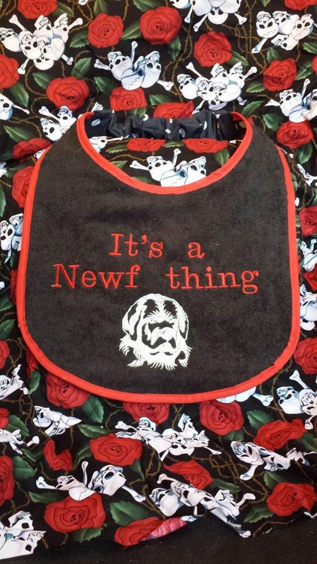 Dog Bib ,large Drool Dog Bib, Newfoundland , Large Breed Slobber Dog Bib , Large Breed Dog Bib