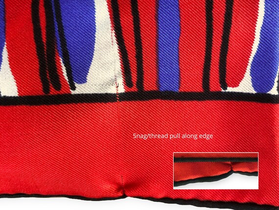 Vintage Vera Striped Silk Oblong Scarf (45" L | N… - image 6