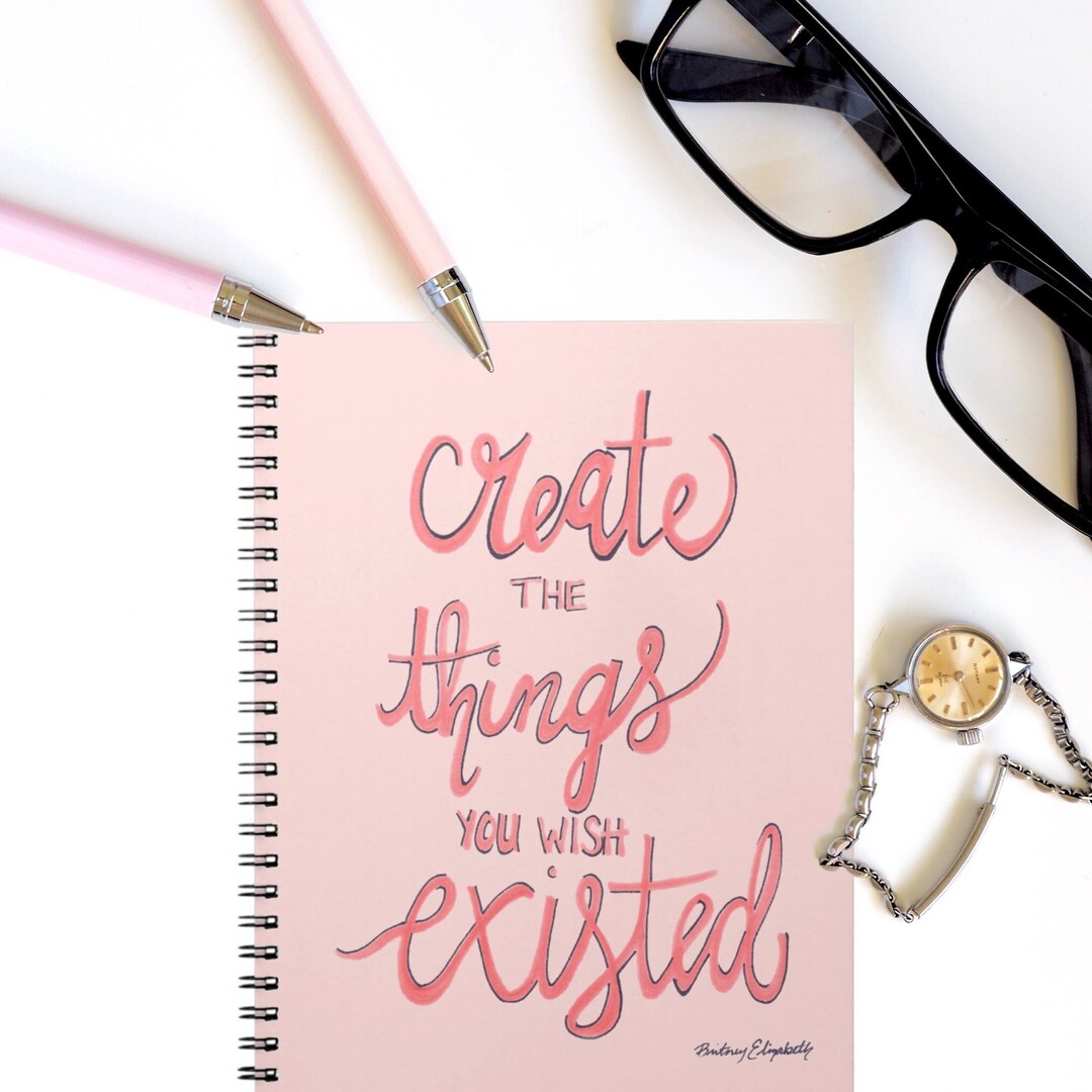 Quote Notebook Calligraphy Notebook 80 Page Spiral Notebook Spiral ...