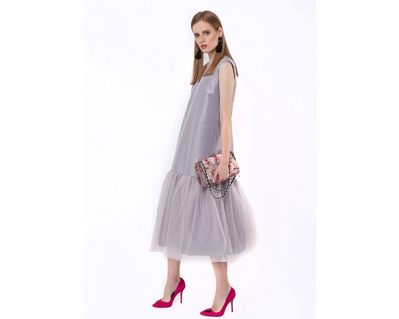 Fancy Gray Evening Tulle Dress Cocktail Party Dress for Etsy