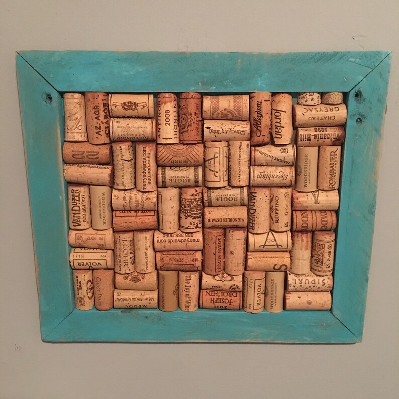 Wine Cork Bulletin Message Board Pallet Wood Rustic Frame Etsy