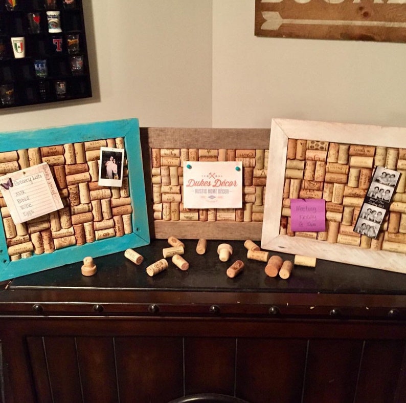 Wine Cork Bulletin Message Board Pallet Wood Rustic Frame Etsy