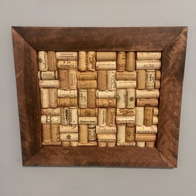 Wine Cork Bulletin Message Board Pallet Wood Rustic Frame Etsy