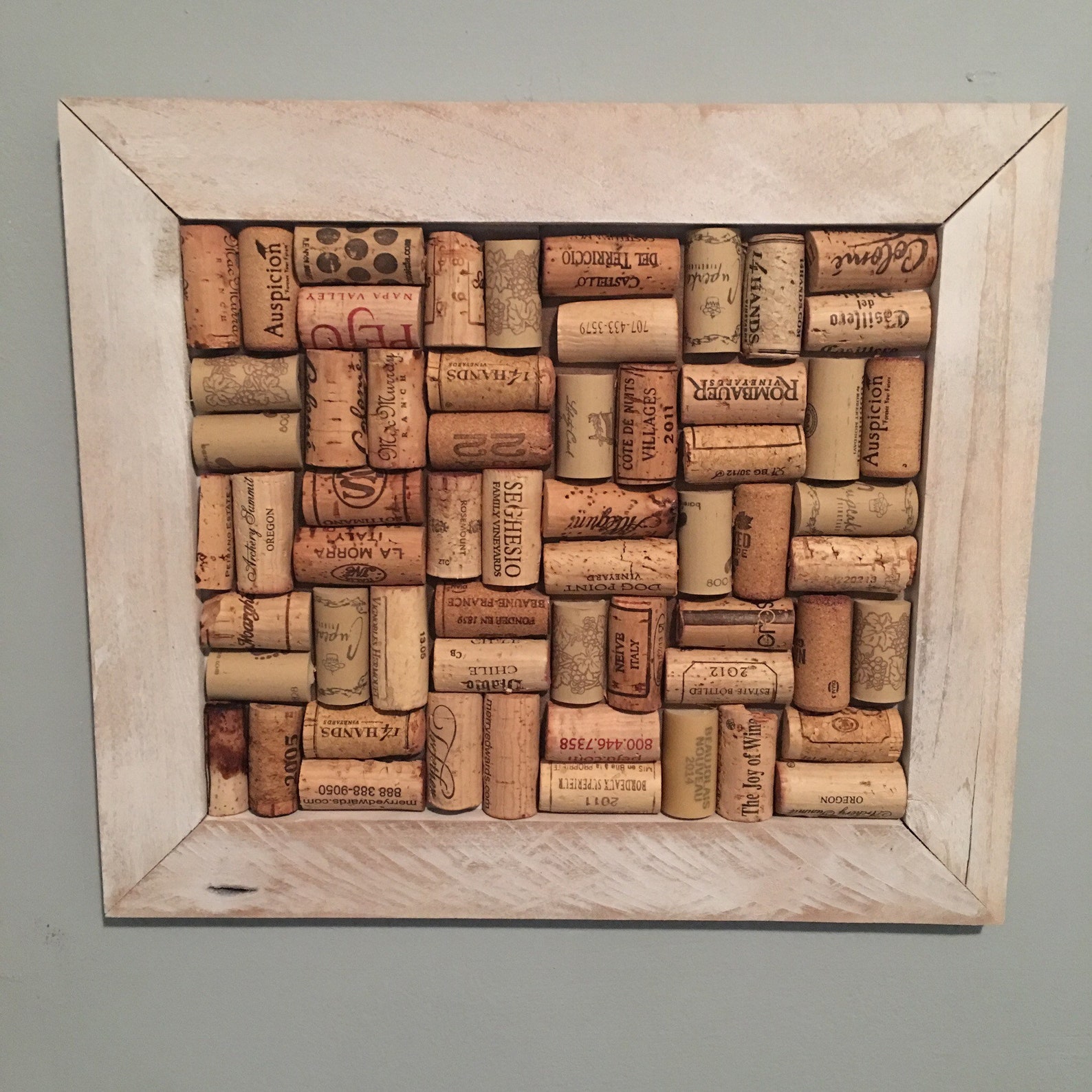 Wine Cork Bulletin Message Board Pallet Wood Rustic Frame Etsy