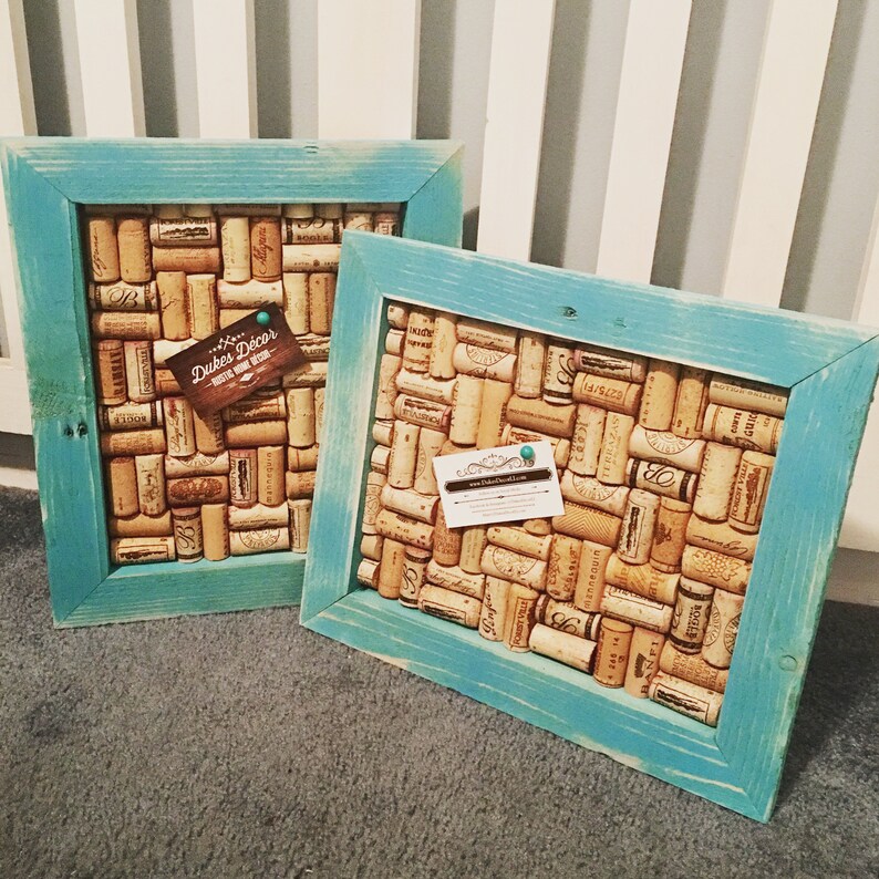 Wine Cork Bulletin Message Board Pallet Wood Rustic Frame Etsy