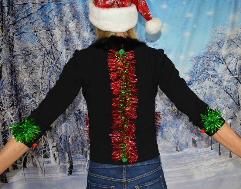 crop top ugly christmas sweater