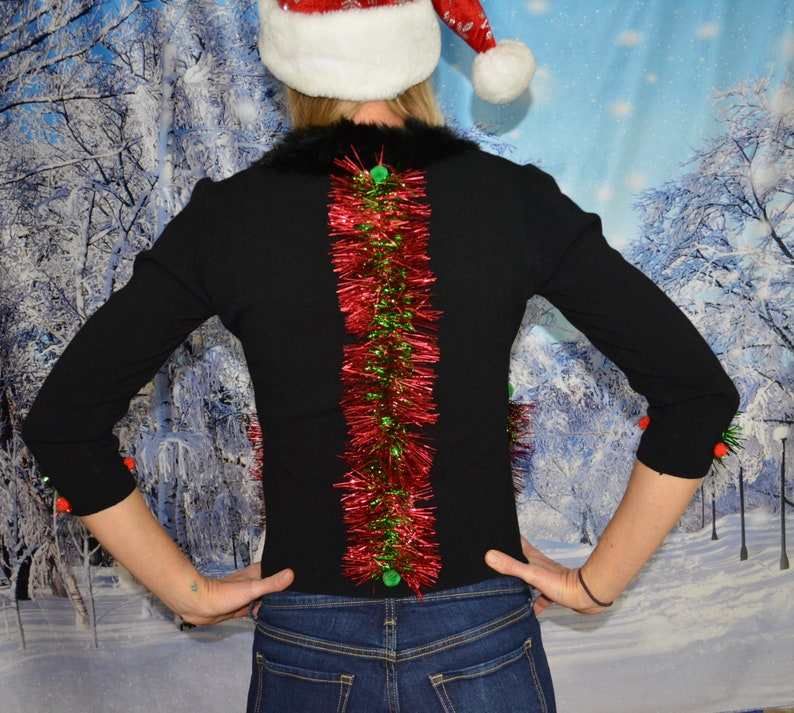 crop top ugly christmas sweater