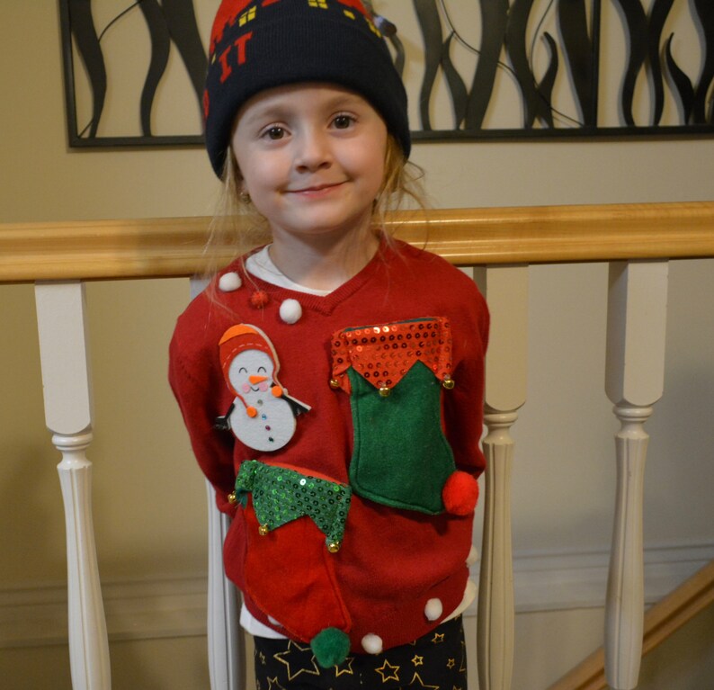 5T kids Ugly Christmas Sweater 5 year old girl kid one of | Etsy