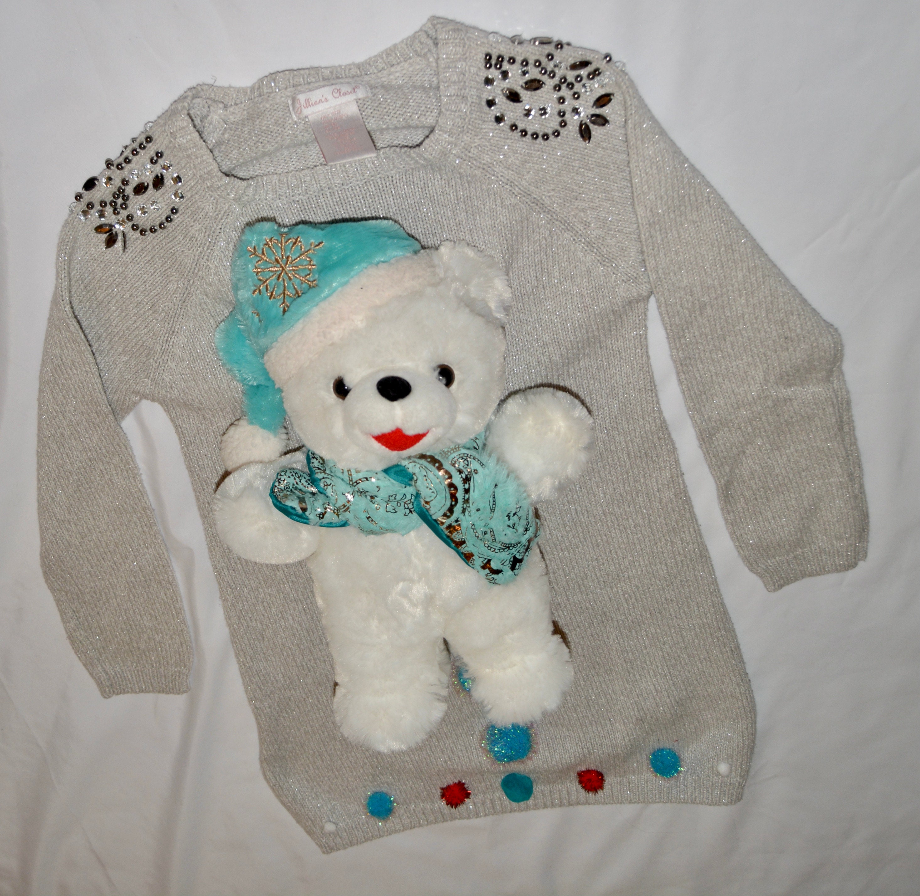 Kids 6x Ugly Christmas Sweater Dress 