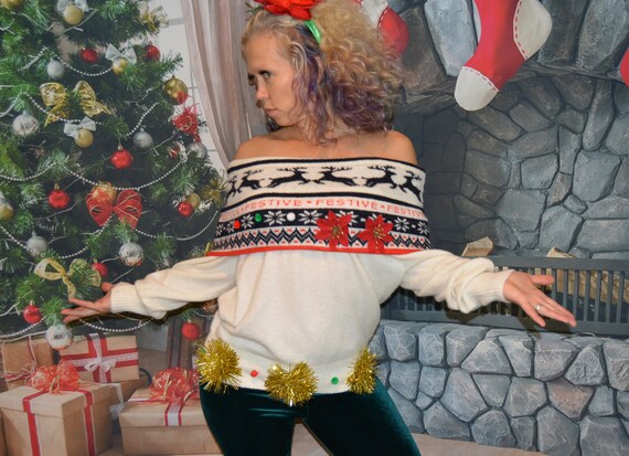 Womens sexy ugly christmas sweater Clearance