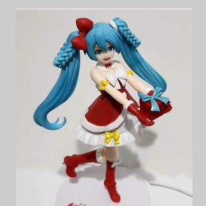SEGA Hatsune Miku Christmas Figure: Holiday Outfit, Original Box (8.5&quot; Tall)