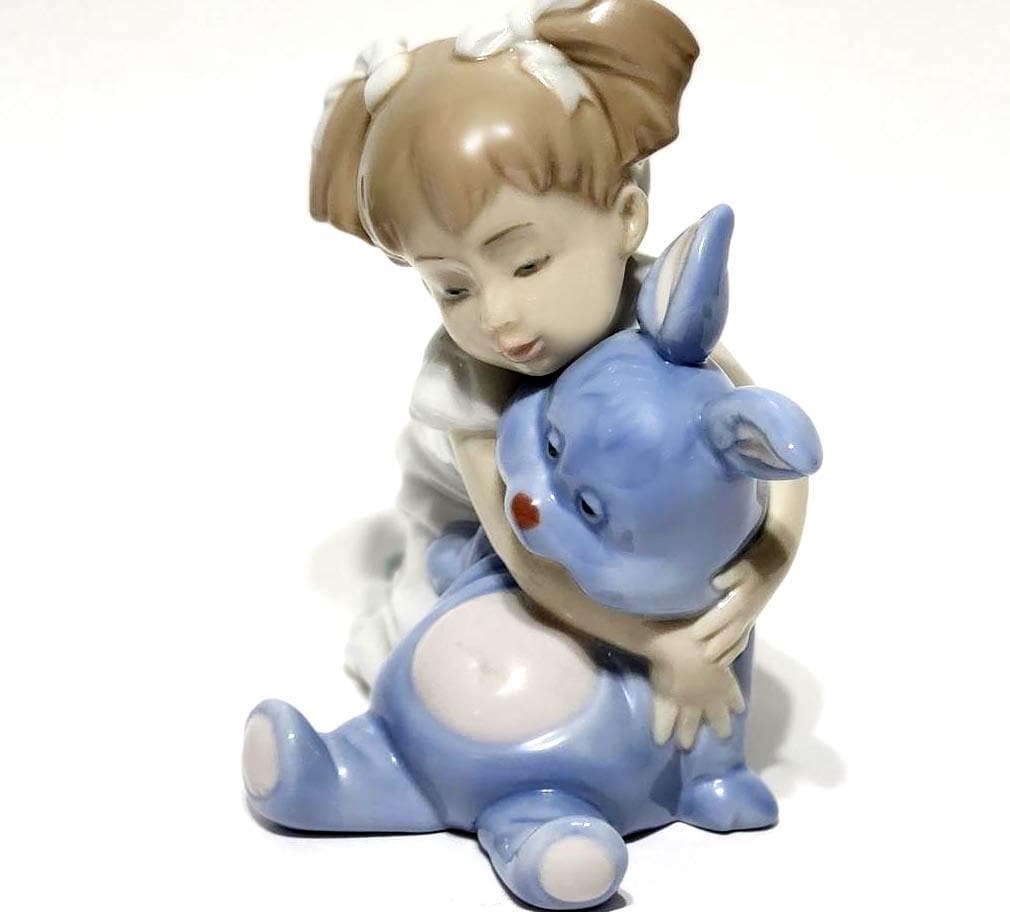 Lladro Girl With Bunny Rabbit - Etsy
