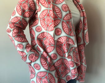 fleece wrap jacket with pockets