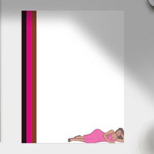 Membrete Black Girl - 25 hojas