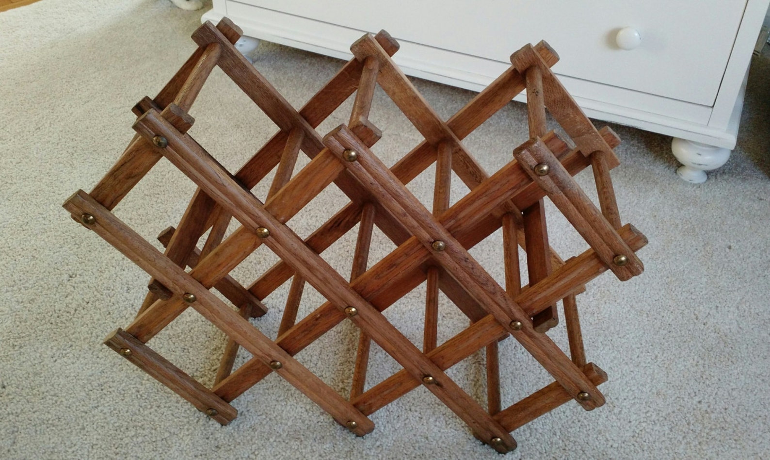 Vintage Wooden Expandable Wine Rack/Towel Rack Etsy