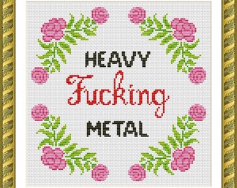 Cross Stitch PDF Pattern - Heavy Metal