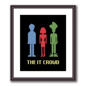 The IT Crowd Silhouette Funny Cross Stitch PDF Pattern Geeky cross stitch